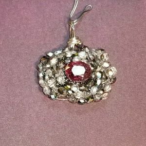 #0208 Raspberry Rhodolite Garnet Pendant